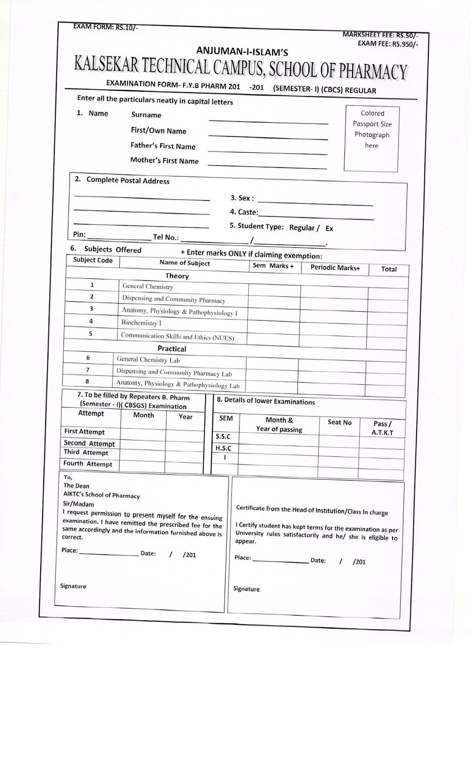 EXAM CELL NOTICE BOARD NOTICE SOP SoA EXAM FORM FILLING SCHEDULE exam-cell-notice-board-notice-sop-soa-exam-form-filling-schedule