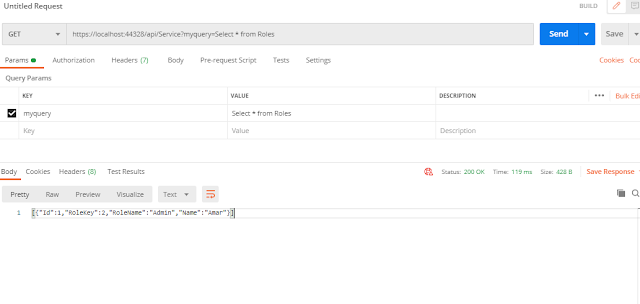 Execute SQL Queries in Web API using Dapper in .NET CORE