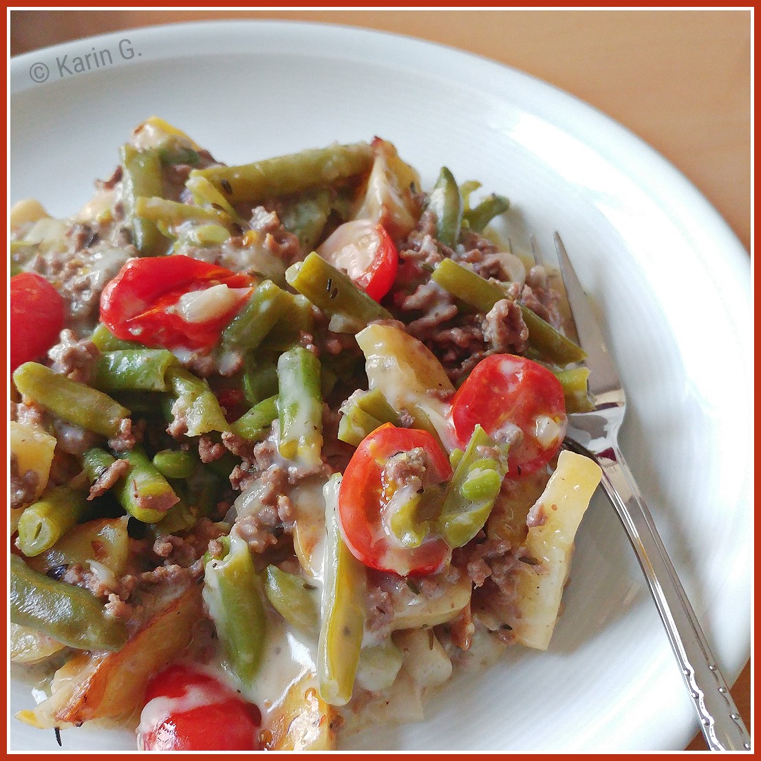 ich hab da mal was ausprobiert: Kartoffel - Bohnen - Hack - Auflauf mit ...