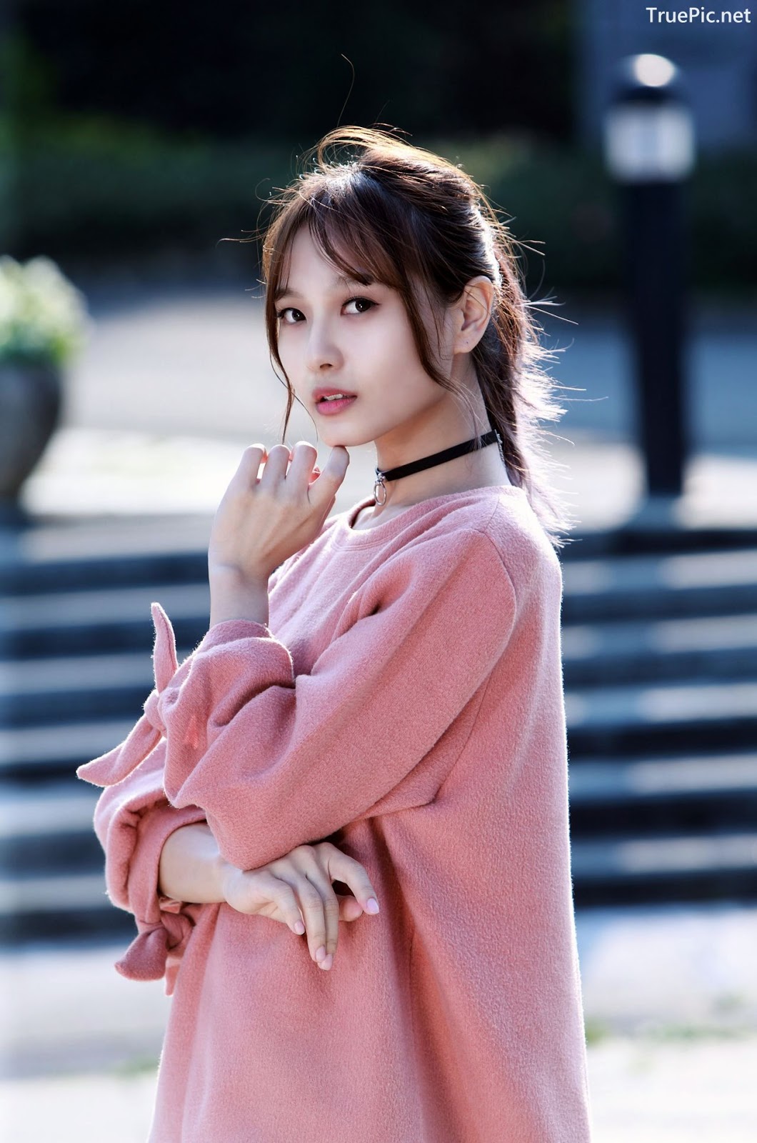 Image-Taiwanese-Model-郭思敏-Pure-And-Gorgeous-Girl-In-Pink-Sweater-Dress-TruePic.net- Picture-52
