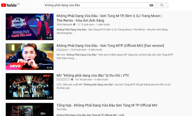 Hot: 1 MV vài chục triệu view của Sơn Tùng M-TP bất ngờ biến mất khỏi Youtube Hot: 1 MV vài chục triệu view của Sơn Tùng M-TP bất ngờ biến mất khỏi Youtube