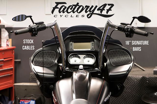 road glide bars with stock cables