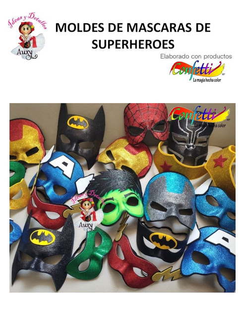 Molde de máscaras de super heróis - Ver e Fazer
