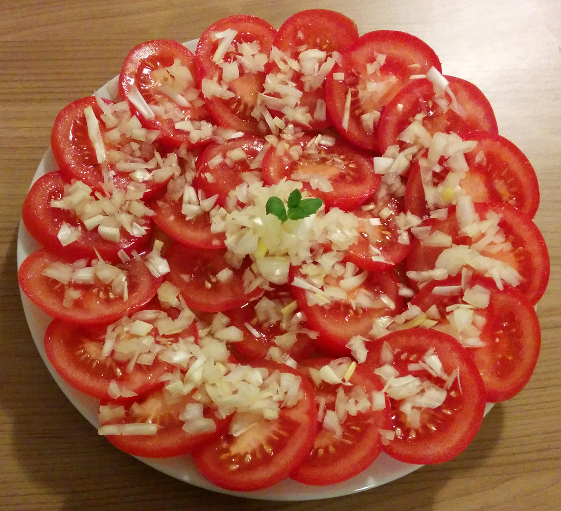 Diese, Solche und Andere Rezepte: Tomatensalat mit Balsamico-Honig-Marinade