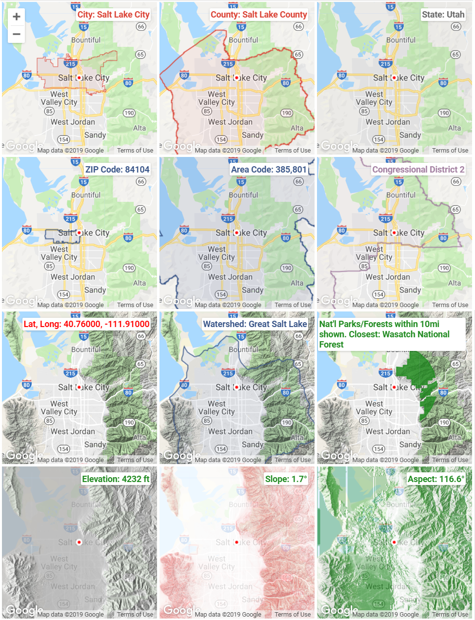 Google Map Salt Lake City Maping Resources