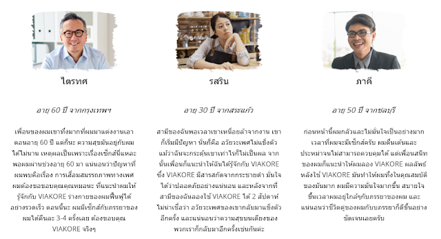 ผู้ใช้ตอบสนองต่อ Viakore อย่างไร