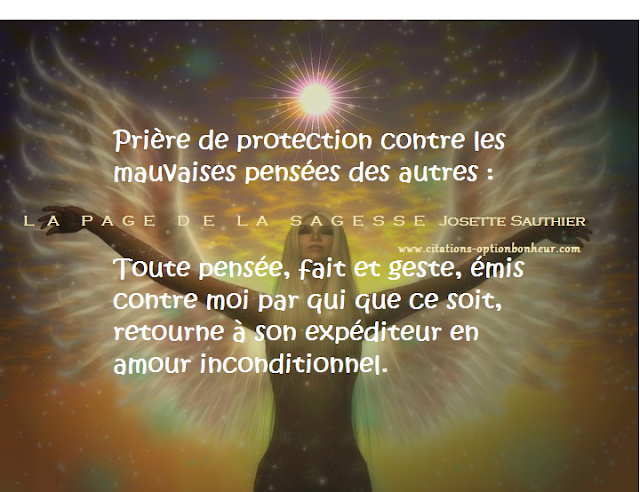 La Page de la Sagesse : Prière de protection
