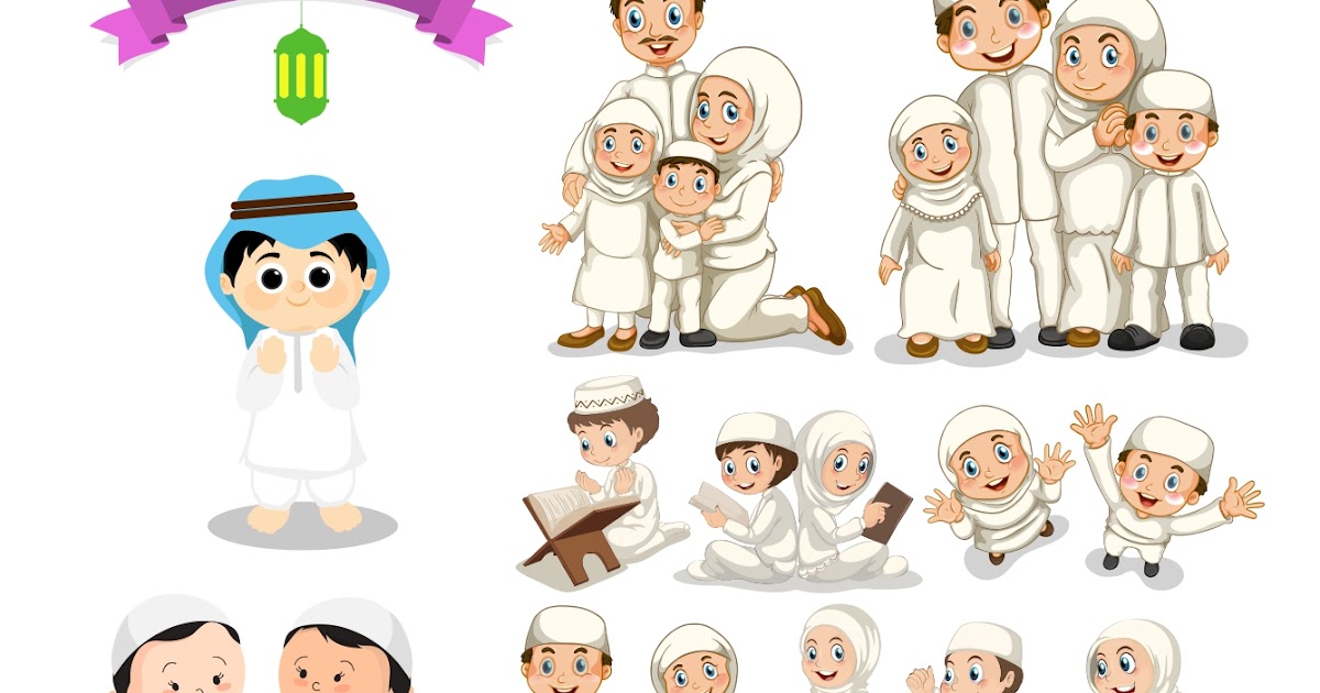 Koleksi Kartun Muslim Vector (format CDR) - aabmedia
