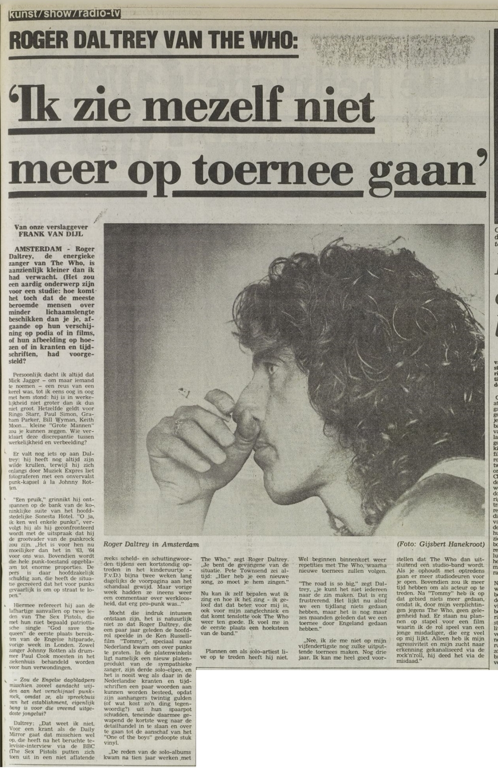 Rock & Roll Newspaper Press History The Who Het Vrije Volk (The