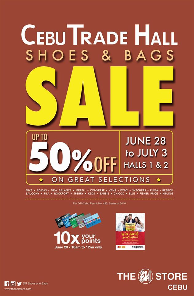 Manila Shopper: Shoes & Bags SALE at SM Cebu: June-July 2016