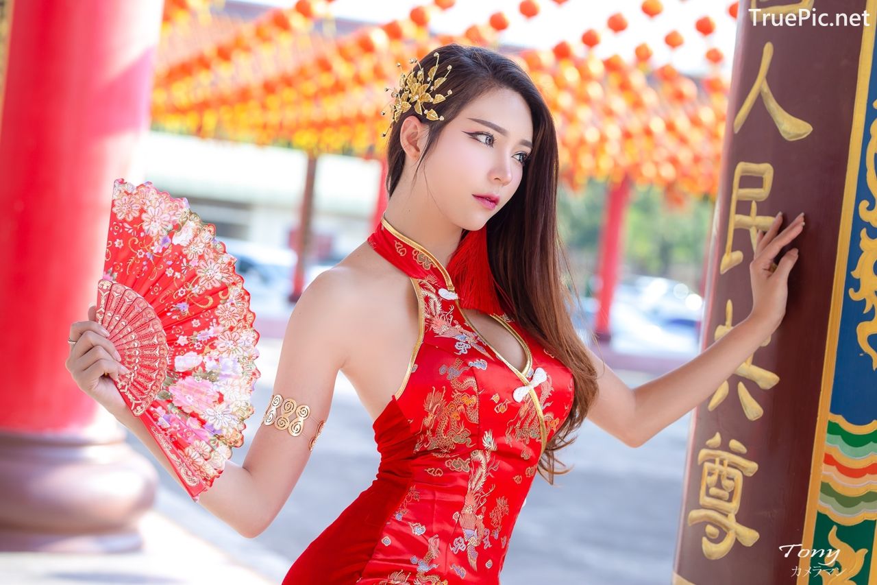 Image-Thailand-Hot-Model-Janet-Kanokwan-Saesim-Sexy-Chinese-Girl-Red-Dress-Traditional-TruePic.net- Picture-18