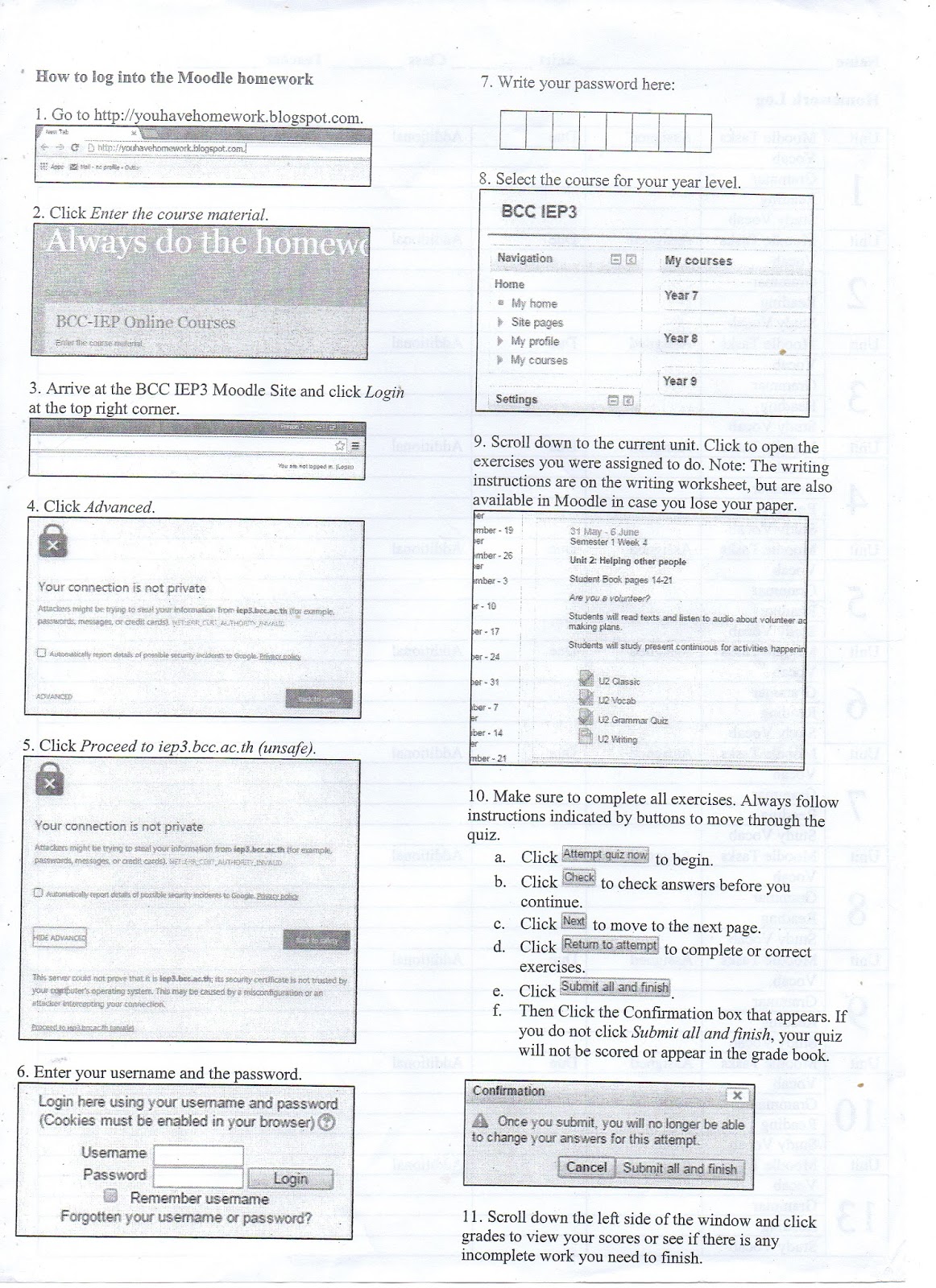 Instructions homework image