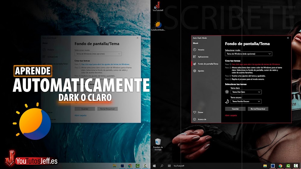 Cambia el Tema Oscuro y Claro Automáticamente Según tu Horario, Windows 10