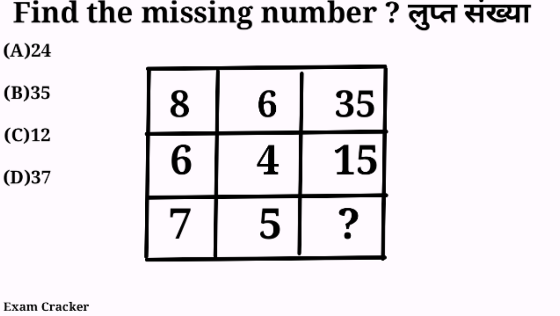 Missing number in box Reasoning problem, How to solve various box
