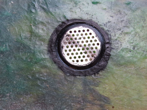 floor drain in a trailer