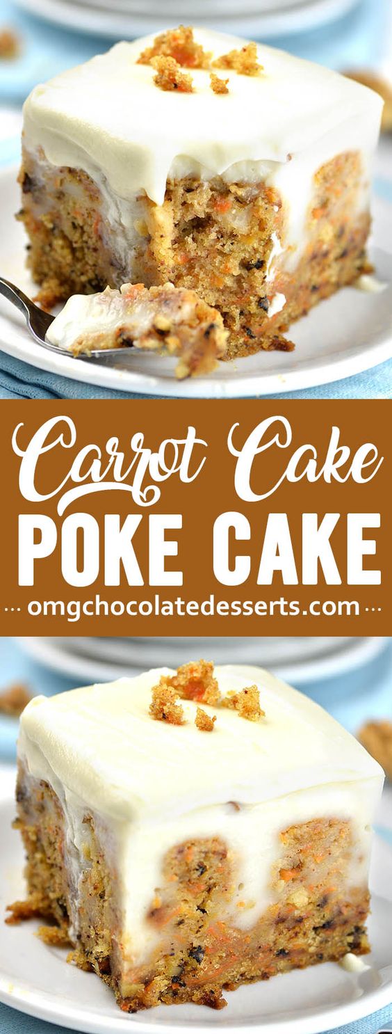 Carrot Cake Poke Cake #Carrot #Cake #Poke #Cakerecipe #Easycake #nice #Food