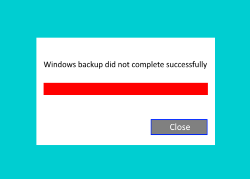 La copia de seguridad de Windows 10 no funciona o falló