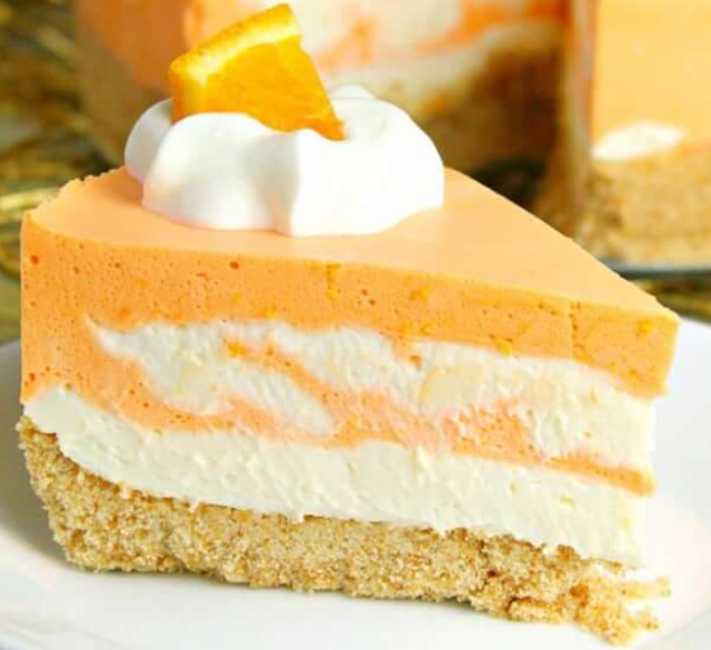 No Bake Orange Creamsicle Cheesecake #dessert #cake
