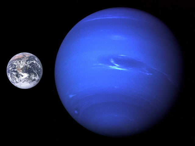 Comparison of the Earth to Neptune