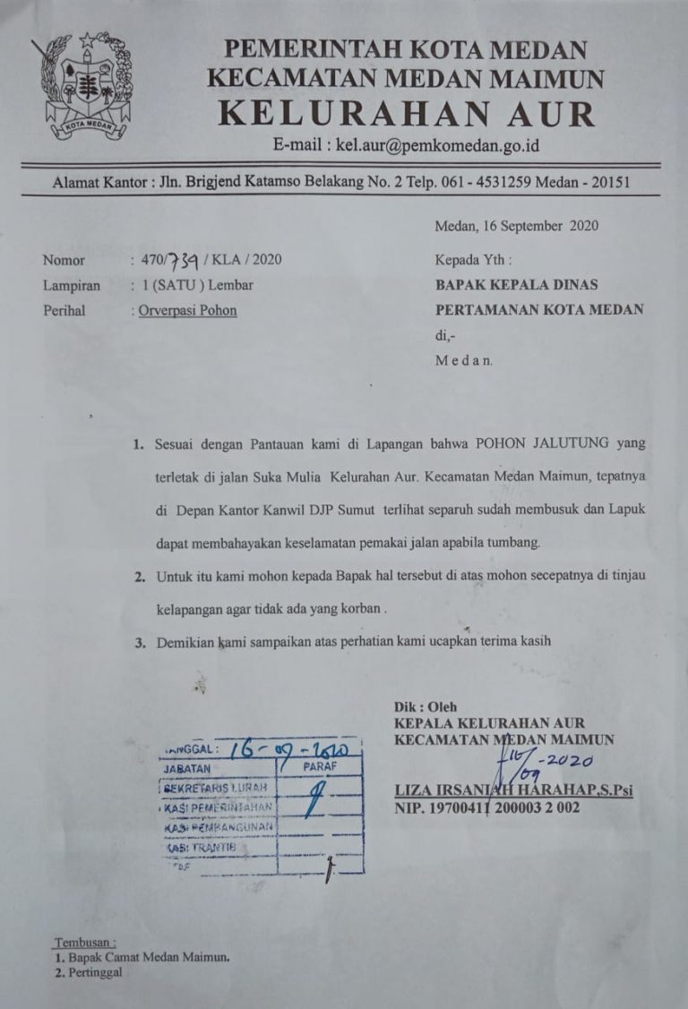 Akibat Surat Permohonan Tidak Direspon, Pohon Berusia