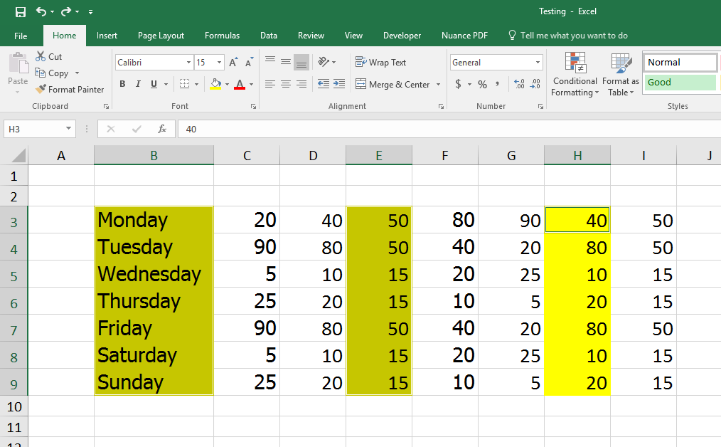 how to consolidate data in excel sum separates into columns