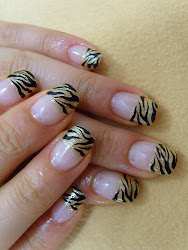 designs acrylic nail zebra nails polish