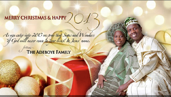 pastor adeboye family christmas card
