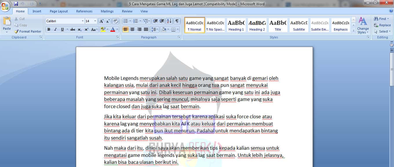 Cara Menghilangkan Garis Merah,Hijau Di Bawah Tulisan Ms Word cara menghilangkan garis merah di word