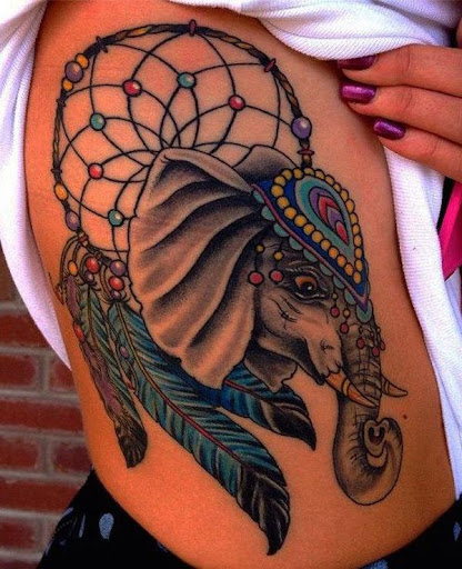 Ganesha combinado com um dreamcatcher
