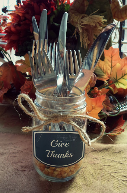 Give Thanks Mason Ball Jar