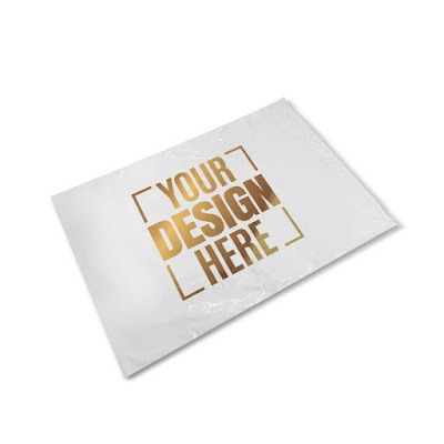 Golden Metallic Color Screen Printed Poly Envelopes