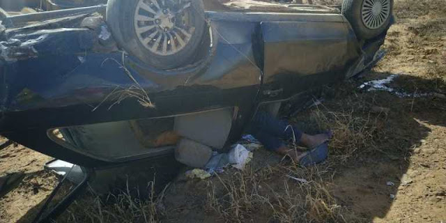 Capotamento deixa motorista ferido na BA-144, em Várzea Nova