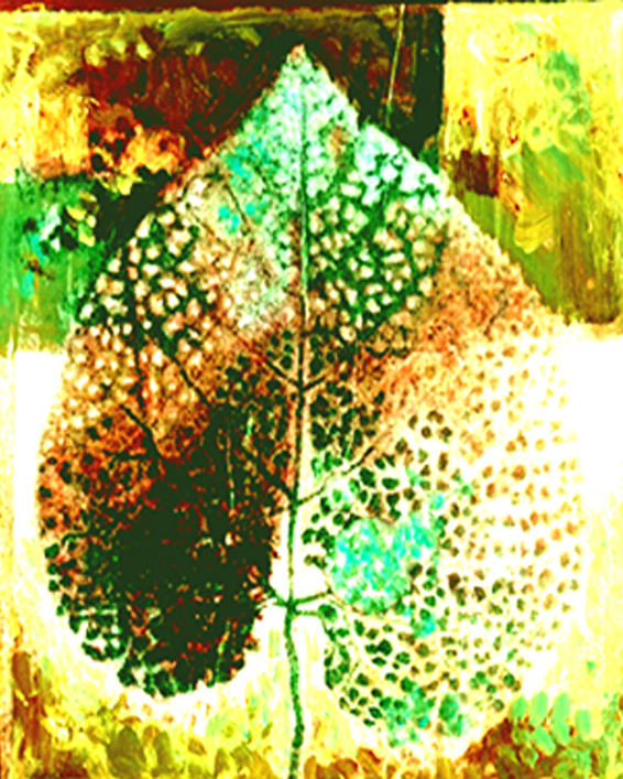 Alan Rauch Paintings "LEAF ABSTRACT", CONTEMPORARY, OIL BY ALAN RAUCH