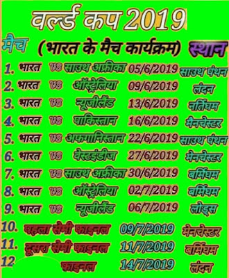 IPL 2019 Ka Time Table in Hindi IPL 2019 Ka Time Table in Hindi