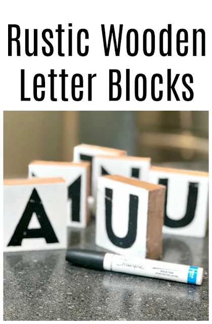 Wooden letter blocks pin