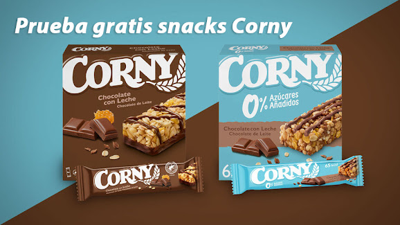 prueba gratis snacks chocolate Corny