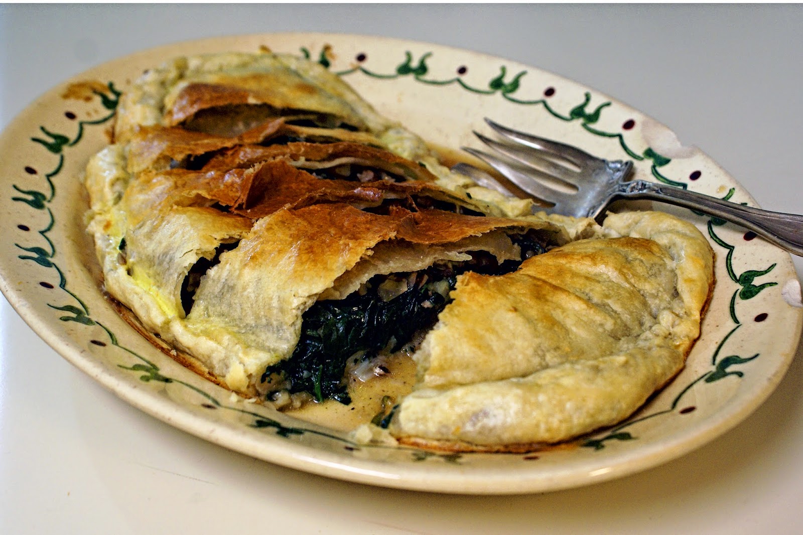The Hungry Lovers: Fish Stuffed with Spinach and Pecans in Puff Pastry