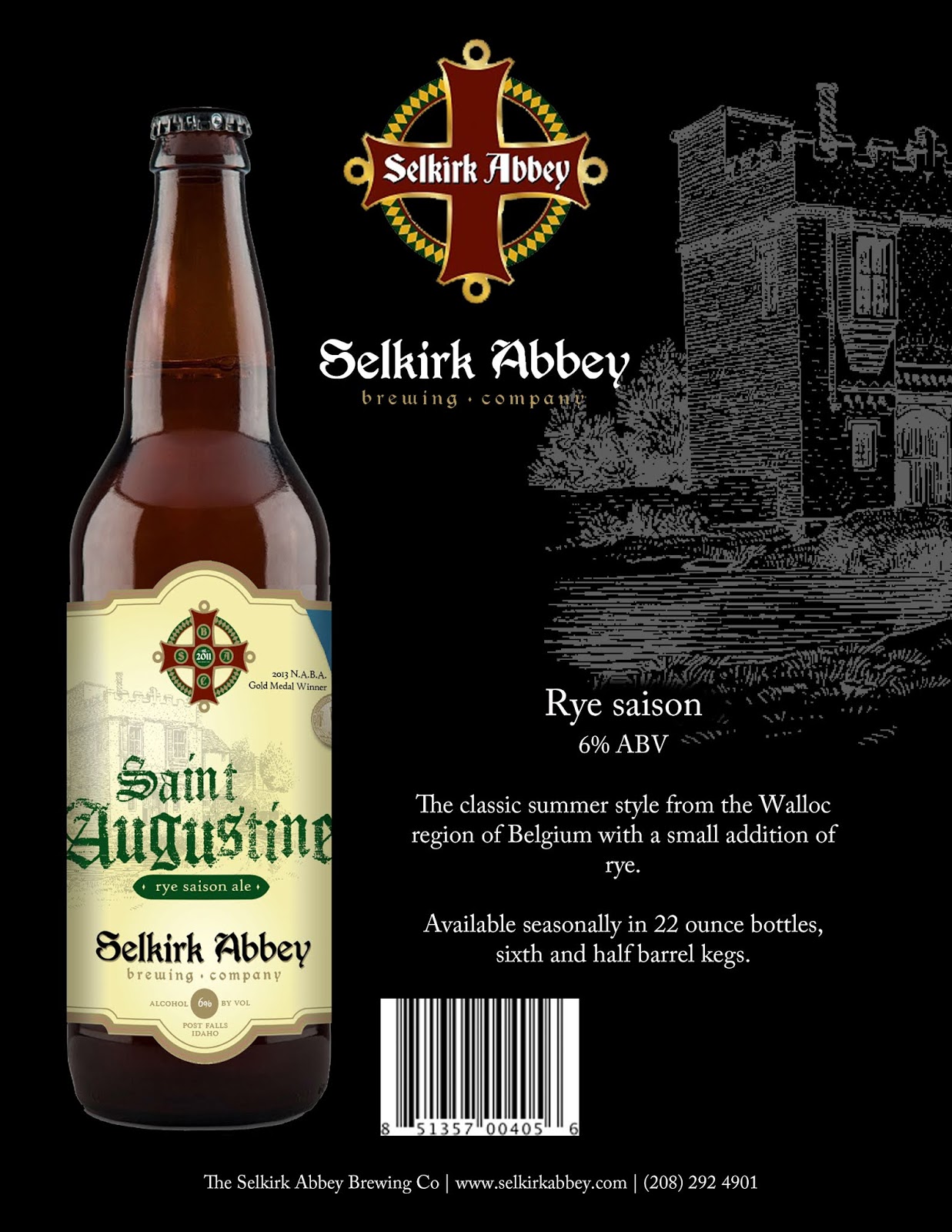 Selkirk Abbey Brewery Bottle Sell Sheet Design