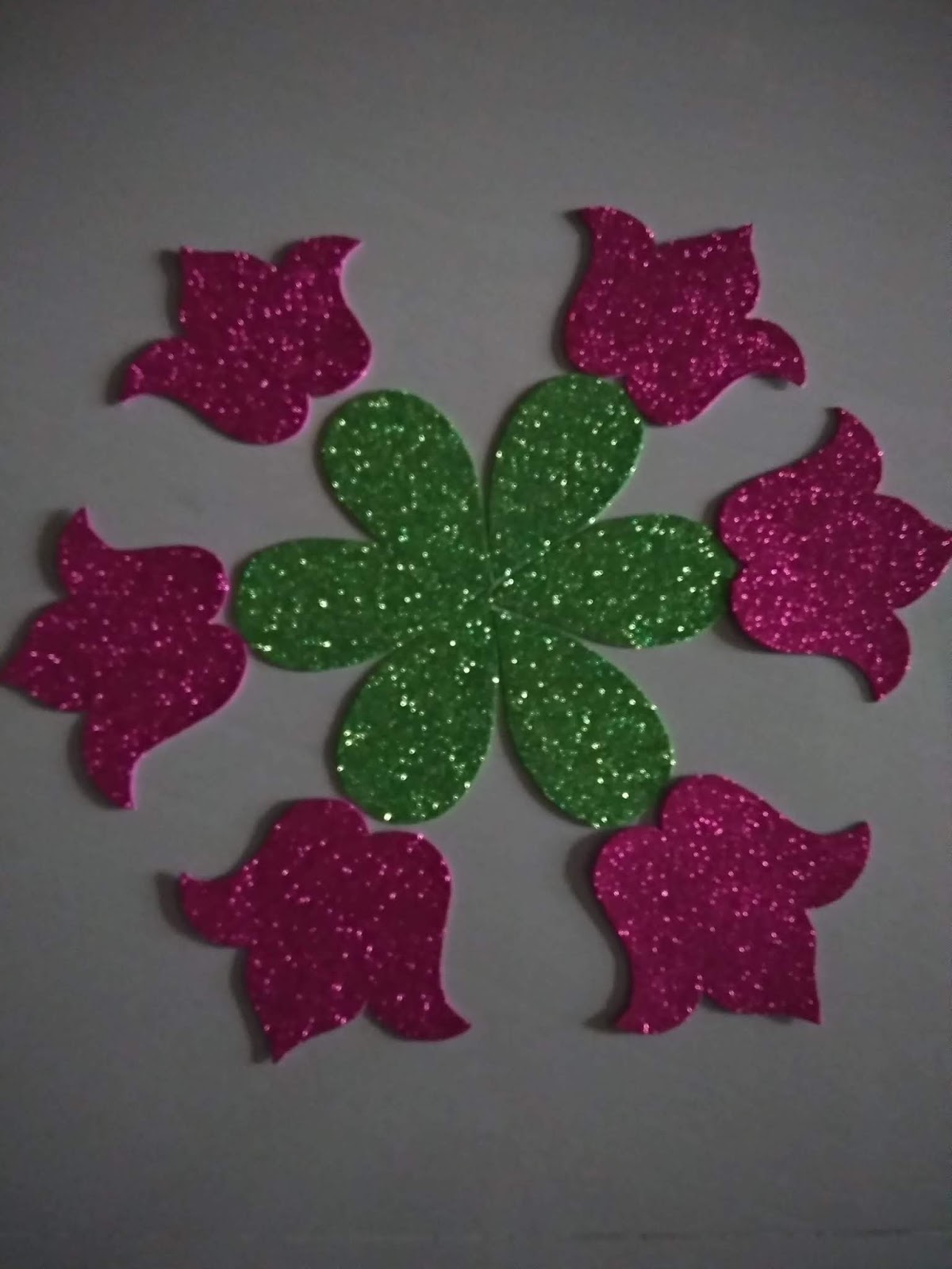 Simple and Naturalistic (SN) Glitter Foam Rangoli