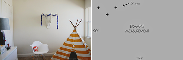 decoración paredes gotelé , washi tape 