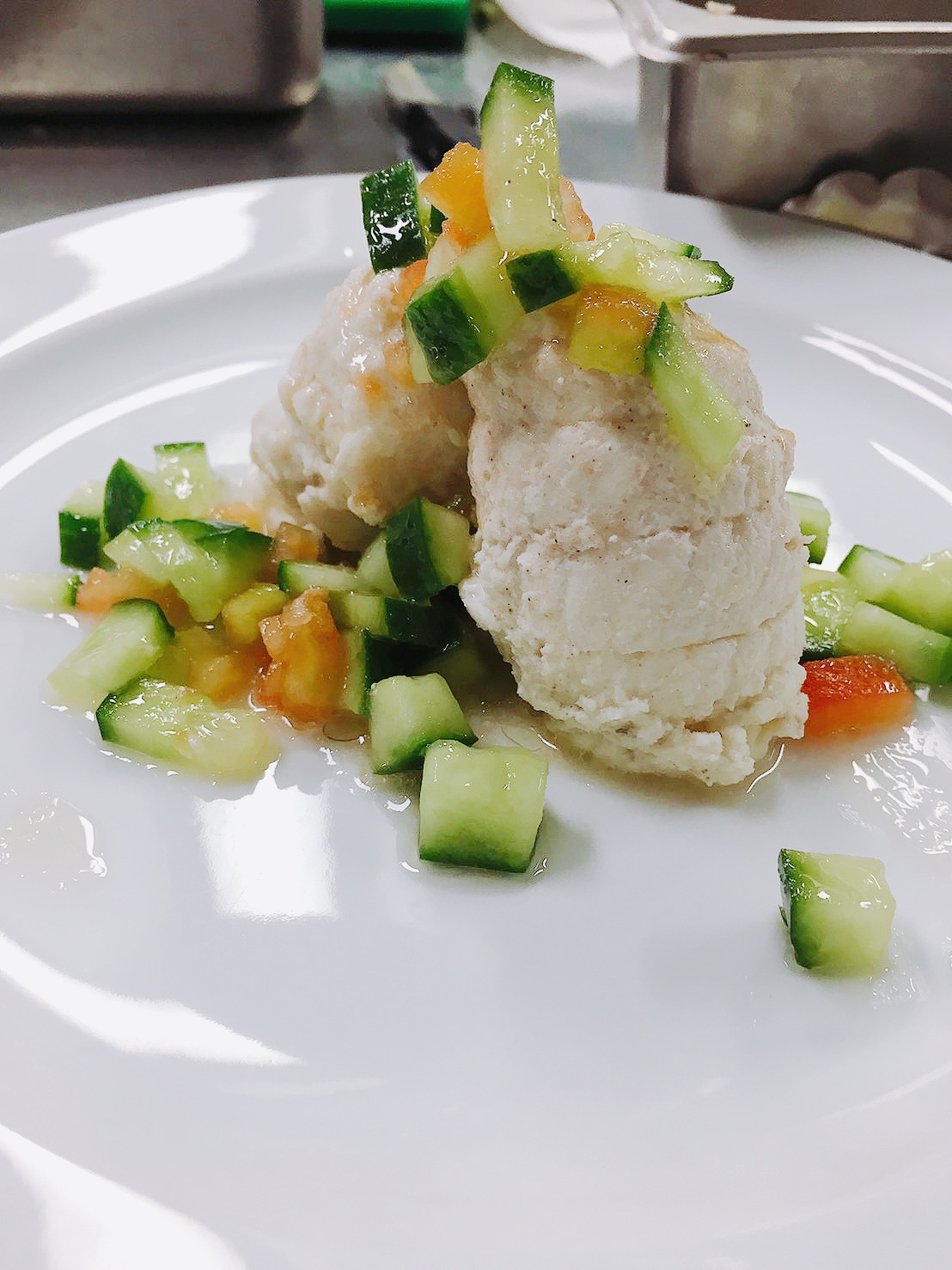Recipe #3 Poached Fish Fillet Delice with a Warm Vinaigrette