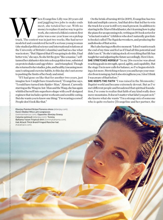 Evangeline Lilly In Shape Magazine