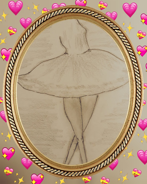 Pencil sketch of a girl doing a Ballet dance