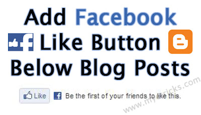 Add Facebook Like button below blog posts