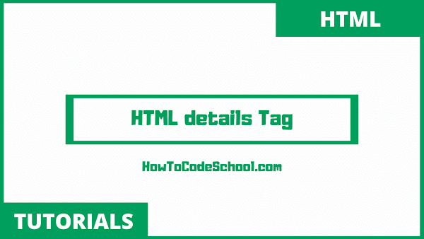 HTML details Tag