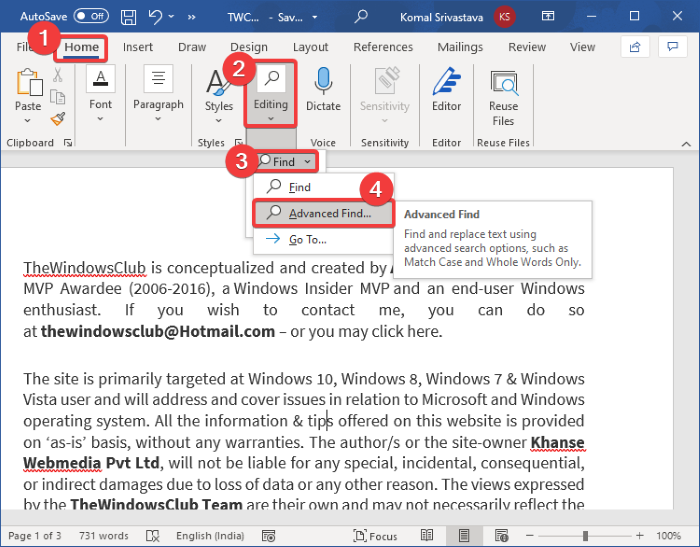 Cómo extraer direcciones de correo electrónico de un documento de Word