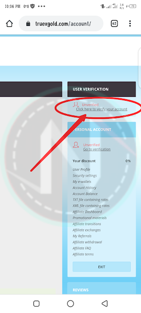 verification section in Truexgold - www.naijamedialog.com.ng