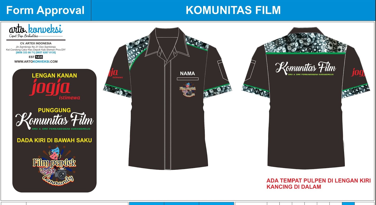 50 Desain Baju Pdh Organisasi 0856 333 0071 Jasa