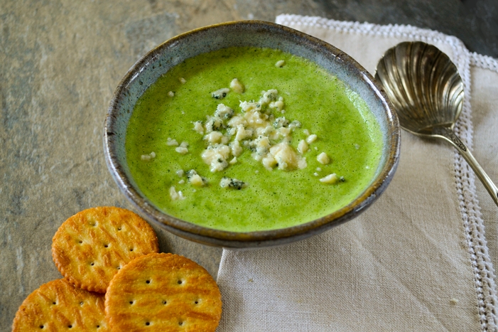 Quick Blender Broccoli and Stilton Soup - National Vegetarian Week