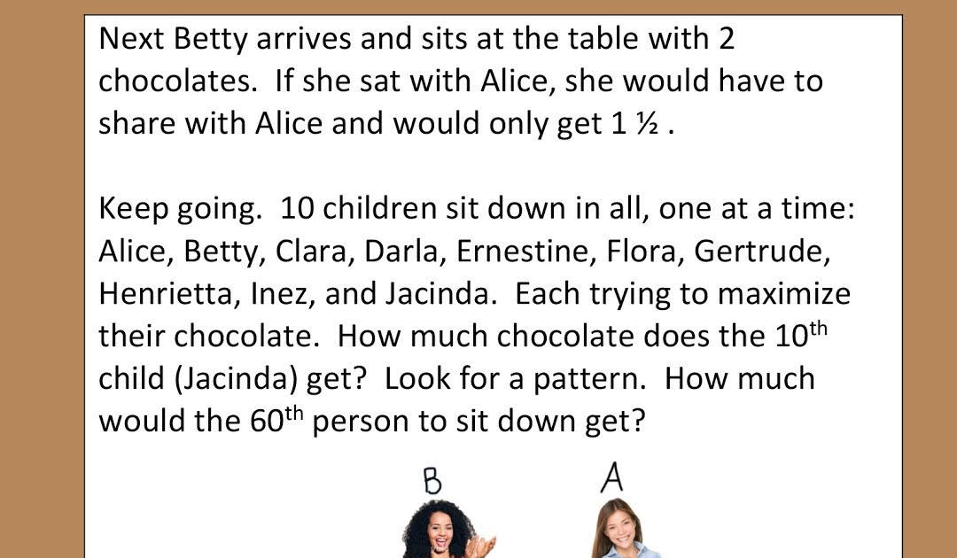 1001 Math Problems The Chocolate Problem